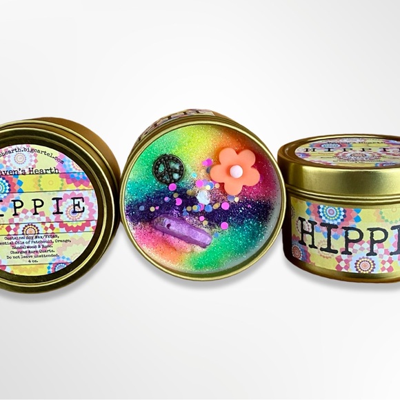 HIPPIE Candle ✌🏻 Peace, Love + Light - Picture 3 of 6